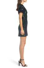 Load image into Gallery viewer, SEQUIN STRIPE MINI DRESS