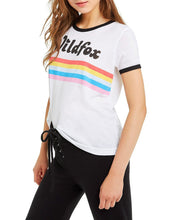 Load image into Gallery viewer, Striped Wildfox Johnny Ringer Tee | Clean White Clean Black