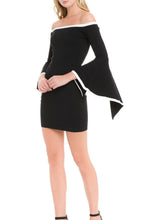 Load image into Gallery viewer, JJ107D- WHITE AND BLACK BODYCON