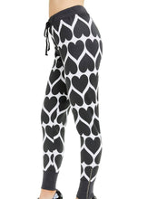 Load image into Gallery viewer, Dark Hearts Gwen Jogger | Clean White Clean Black