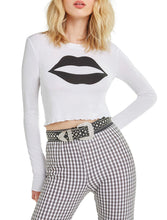 Load image into Gallery viewer, Read My Lips Ren Long Sleeve | Clean White