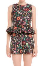 Load image into Gallery viewer, JACQUARD PEPLUM TOP