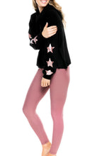 Load image into Gallery viewer, STAR SWEATSHIRT- BLACK/ROSE GOLD STAR