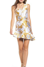 Load image into Gallery viewer, CH357D- ASYMMETRICAL SHOULDER JACQUARD DRESS