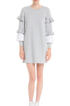 Load image into Gallery viewer, COMBO PLEAT SWEATER DRESS