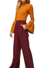 Load image into Gallery viewer, Ashton Palazzo Burgundy Pant