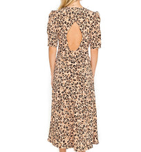 Load image into Gallery viewer, Short Sleeve Back Cutout Midi Dress