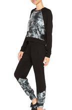 Load image into Gallery viewer, Metallic Gray Camo Sequin Joggers