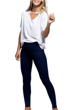 Load image into Gallery viewer, TEAGAN ANKLE- NAVY EMBOSSED CAMO