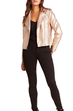 Load image into Gallery viewer, Night Rider Metallic Moto Jacket