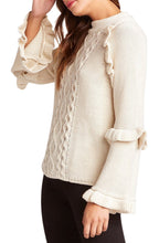 Load image into Gallery viewer, Power Cable Ruffle Sweater