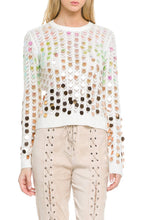 Load image into Gallery viewer, CH344T- SEQUIN EMBELLISHED SWEATER