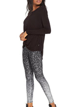 Load image into Gallery viewer, Black and White Glitter Leggings