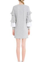 Load image into Gallery viewer, COMBO PLEAT SWEATER DRESS