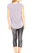 Load image into Gallery viewer, Charcoal Cheetah Tall Band Capri Leggings