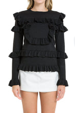 Load image into Gallery viewer, CH479T-RUFFLED SWEATER