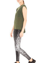 Load image into Gallery viewer, Charcoal Cheetah Tall Band Leggings