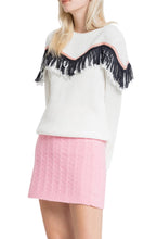 Load image into Gallery viewer, ZIGZAG FRINGE KNIT SWEATER