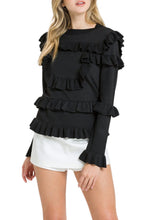 Load image into Gallery viewer, CH479T-RUFFLED SWEATER