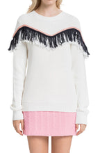 Load image into Gallery viewer, ZIGZAG FRINGE KNIT SWEATER