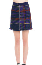 Load image into Gallery viewer, TWEED PLAID MINI SKIRT