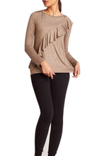 Load image into Gallery viewer, Here Comes Ruffle Side Ruffle Top