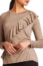 Load image into Gallery viewer, Here Comes Ruffle Side Ruffle Top