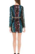 Load image into Gallery viewer, CH663D- MULTI COLORED SEQUIN DRESS