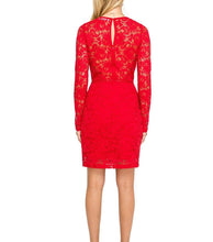 Load image into Gallery viewer, Long Sleeve Lace Illusion Dress