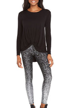 Load image into Gallery viewer, Black and White Glitter Leggings