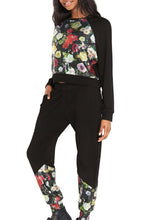 Load image into Gallery viewer, Winter Floral Sequin Joggers