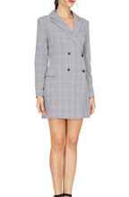 Load image into Gallery viewer, Celeste Plaid Blazer Dress