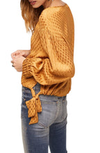 Load image into Gallery viewer, Reed Tie Waist Gold Top