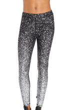 Load image into Gallery viewer, Black and White Glitter Leggings