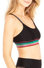 Load image into Gallery viewer, Metallic Elastic Sports Bra
