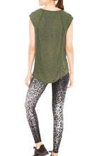 Load image into Gallery viewer, Charcoal Cheetah Tall Band Leggings