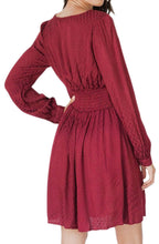 Load image into Gallery viewer, Skylar Rayon Garnet Dress
