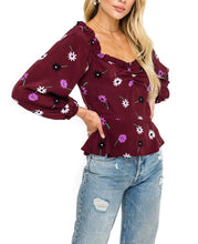 Load image into Gallery viewer, Ls Sweetheart Peplum Top