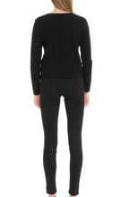 Load image into Gallery viewer, JJ150T- PEARL SLEEVE SWEATER