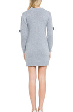 Load image into Gallery viewer, FURRY POM POM KNIT DRESS