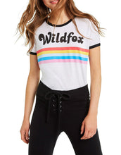 Load image into Gallery viewer, Striped Wildfox Johnny Ringer Tee | Clean White Clean Black