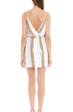 Load image into Gallery viewer, CH460D- OVERLAPPING SEQUIN MINI DRESS
