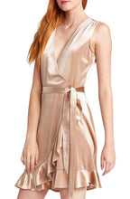 Load image into Gallery viewer, Power Slick Velvet Wrap Dress
