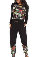 Load image into Gallery viewer, Winter Floral Sequin Joggers