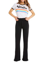 Load image into Gallery viewer, Striped Wildfox Johnny Ringer Tee | Clean White Clean Black