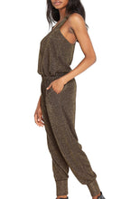 Load image into Gallery viewer, Gold Shimmer Knit Jumpsuit
