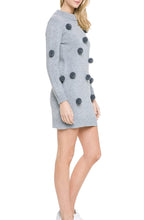 Load image into Gallery viewer, FURRY POM POM KNIT DRESS