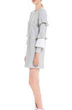 Load image into Gallery viewer, COMBO PLEAT SWEATER DRESS