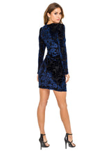 Load image into Gallery viewer, Long Sleeve Wrap Front Dress