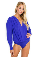 Load image into Gallery viewer, Pleated V-Nk Bodysuit